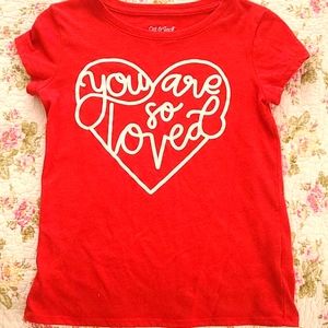 ❤4/$20❤Cat & Jack ' You are so Loved' Red Tee